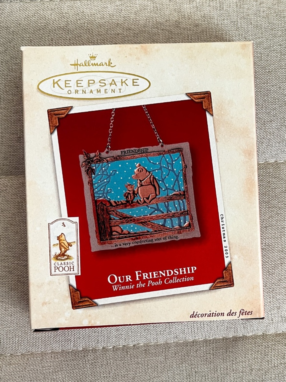 2003 Winnie the Pooh "Our Friendship" Hallmark Keepsake Ornament (QXD5067)